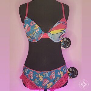My Little Pony 38C Bra with Matching Panties sized L